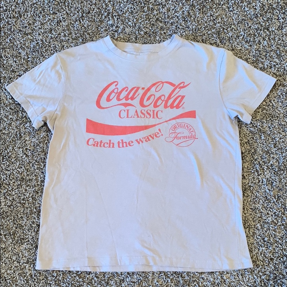 Coca Cola Classic White and Red Short Sleeve Tee
